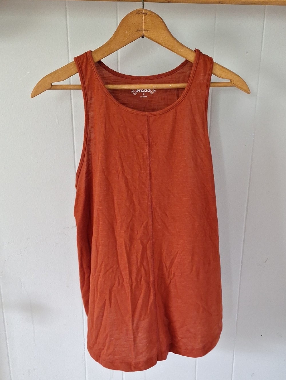 Mudd Women's Rust Orange Scoop Neck Tank Top